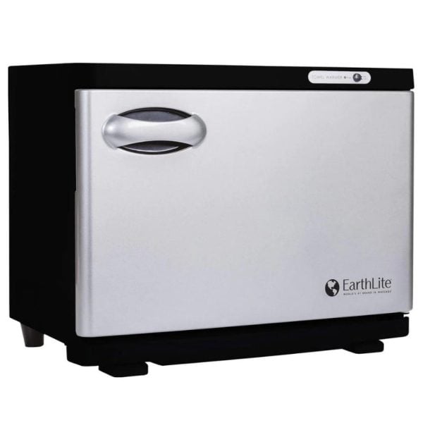 UV Hot Towel Cabinet Standard 120V Black- Silver