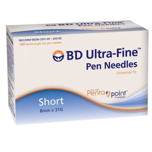 Ultra Fine III Insulin Pen Needle, 8mm x 31G, 1200/Cs