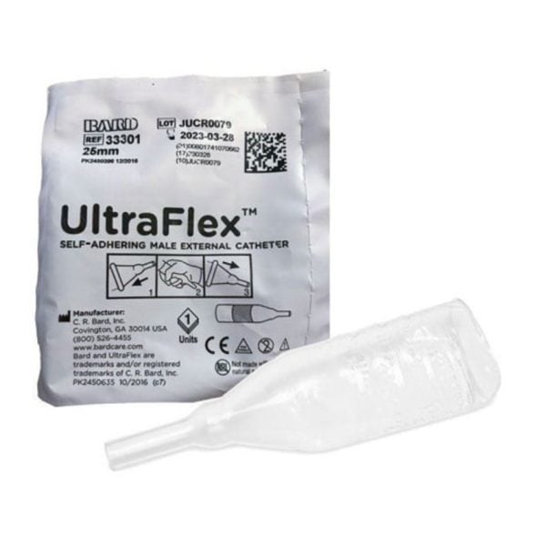 UltraFlex Male External Catheter, Self Adhering