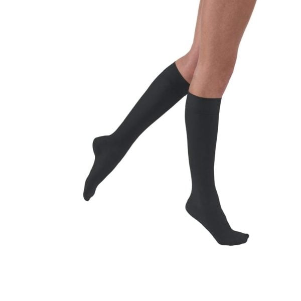 UltraSheer Knee High Compression Stockings, 20-30 mmHG, Closed Toe, Anthracite