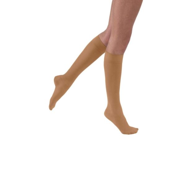 UltraSheer Knee High Compression Stockings, 20-30 mmHG, Closed Toe, Sun Bronze