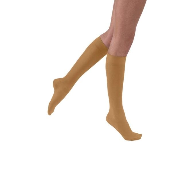 UltraSheer Knee High Compression Stockings, 20-30 mmHG, Closed Toe, Suntan