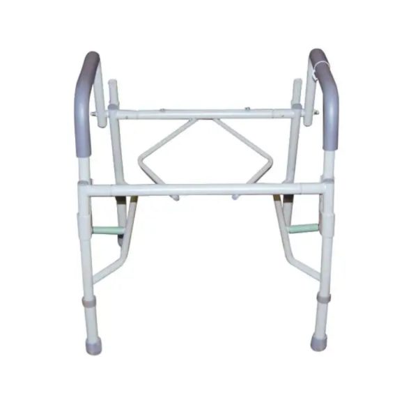 Steel Drop Arm Bedside Commode with Padded Seat and Arms - Image 3