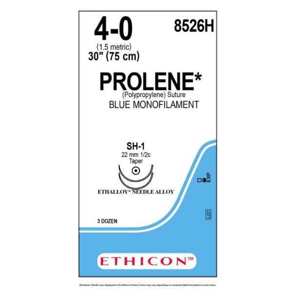 PROLENE® Polypropylene Blue Suture, 4-0, 30"