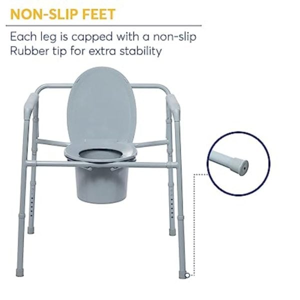 Heavy Duty Bariatric Folding Bedside Commode Seat - Image 6