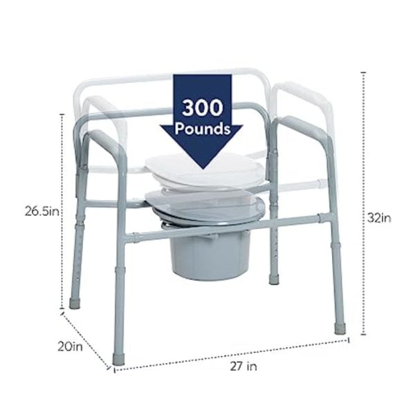 Heavy Duty Bariatric Folding Bedside Commode Seat - Image 9