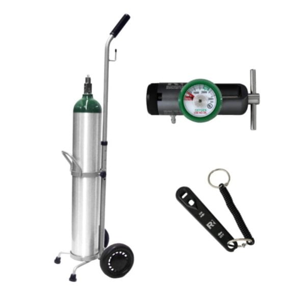 15 LPM Medical Oxygen Therapy Cart Kit - Image 2