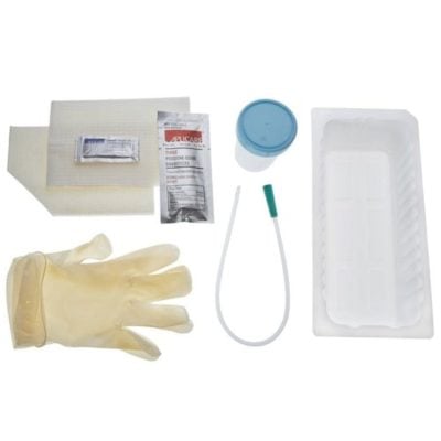 Sterile Urethral Catheterization Tray - 16" 14FR - 20/Case