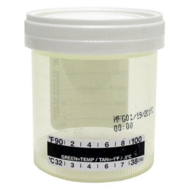 Urine Specimen Cup with Temperature Strip