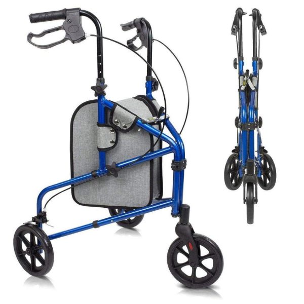 3 Wheel Walker Rollator - Lightweight Foldable Walking Transport