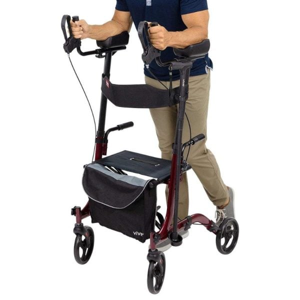 Upright Rollator - Walker with Foldable Transport Seat - Image 3