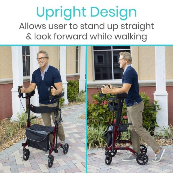 Upright Rollator - Walker with Foldable Transport Seat - Image 4