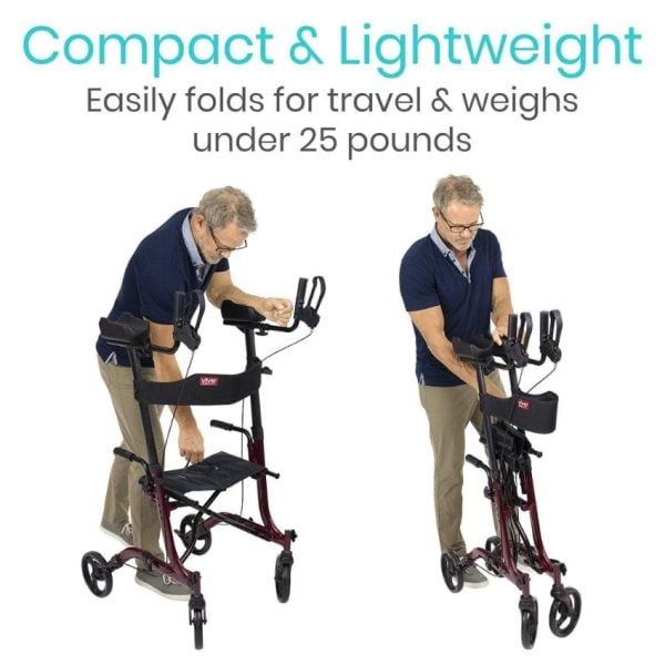 Upright Rollator - Walker with Foldable Transport Seat - Image 5