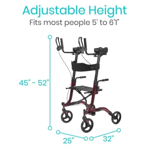 Upright Rollator - Walker with Foldable Transport Seat - Image 8