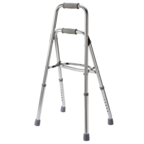 Walker, Dual Release, Aluminum, Folding, 32-39 in, 300 Lb