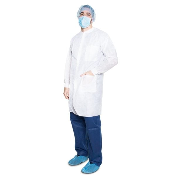 White Lab coats with Pockets Small, White