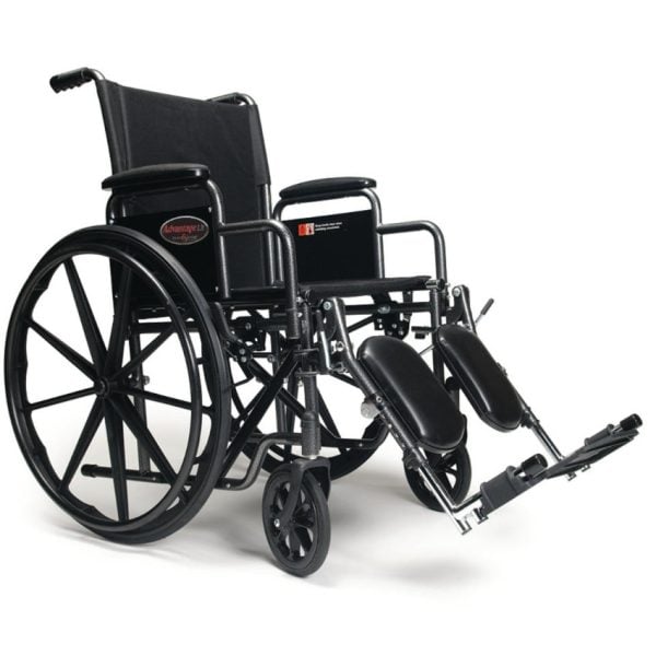 Advantage LX Wheelchair with Detachable Desk Arms and Swing-Away Footrests