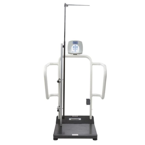 Digital Platform Scale with Handrails and Height Rod