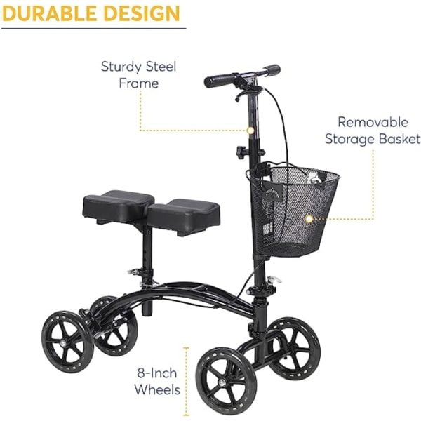 Steerable Knee Walker with Basket - Image 5