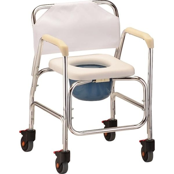 Shower-Commode Chair with Wheels - Image 7