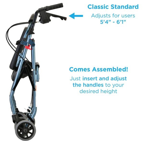 GetGo Classic Rolling Walker Blue - Image 3