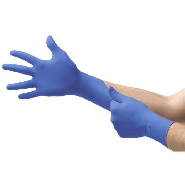 Exam Gloves PF Nitrile Textured Blue Small