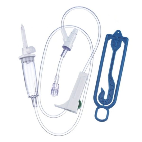 Secondary IV Set With Ultrasite Injection Site, 15 drops-mL