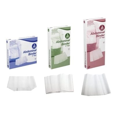 Tri-Panel Abdominal Binder - Elastic - 6" or 12"