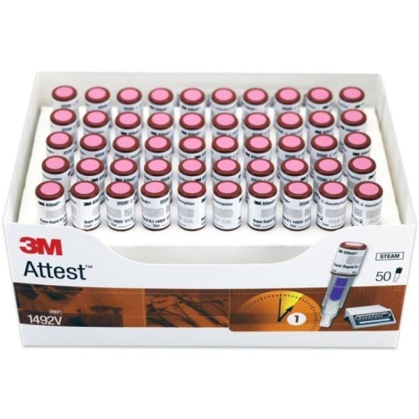 Attest™ Super Rapid Steam Biological Indicator, Brown Cap