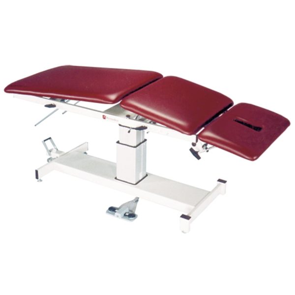 Three Section Top Single Pedestal Hi-Lo Treatment Table