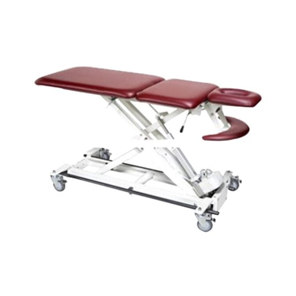 Three Section Treatment Table with Bar Activated Height Control