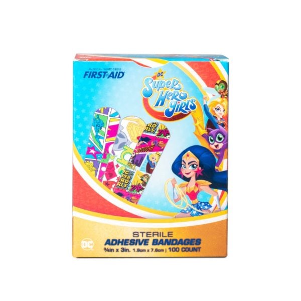 American White Cross Super Hero Girls Adhesive Bandages