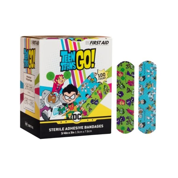 American White Cross Teen Titans Adhesive Bandages