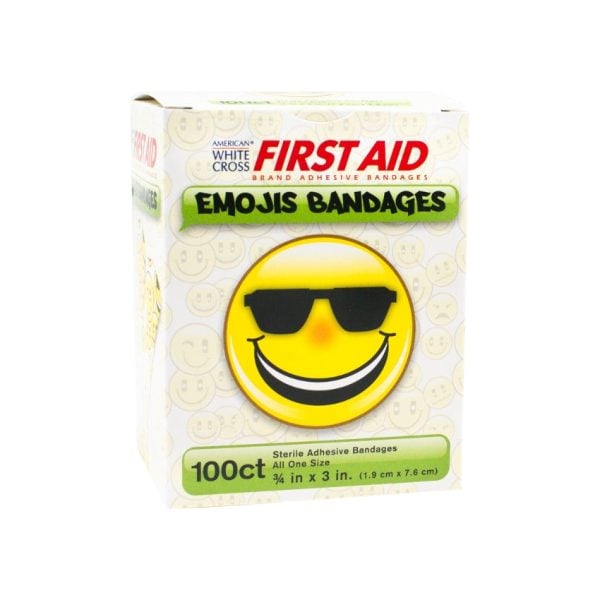 American White Cross, Emoji Adhesive Bandages