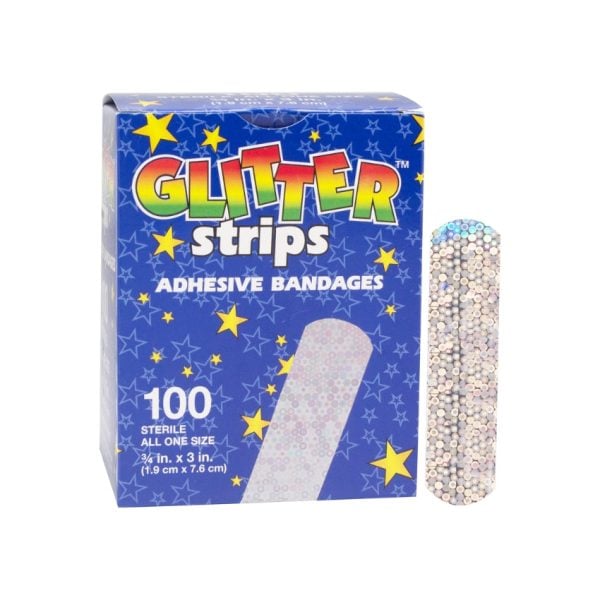 American White Cross, Glitter Strips Adhesive Bandages