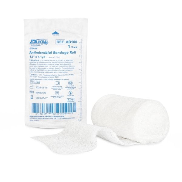 Sterile Antimicrobial Bandage Roll 4" x 4.1 yd