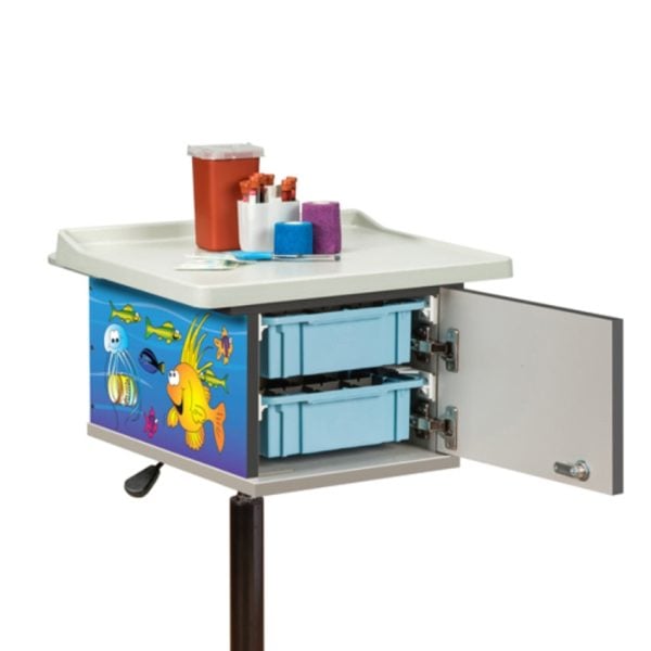 Ocean Commotion, 2-Bin, Phlebotomy Cart