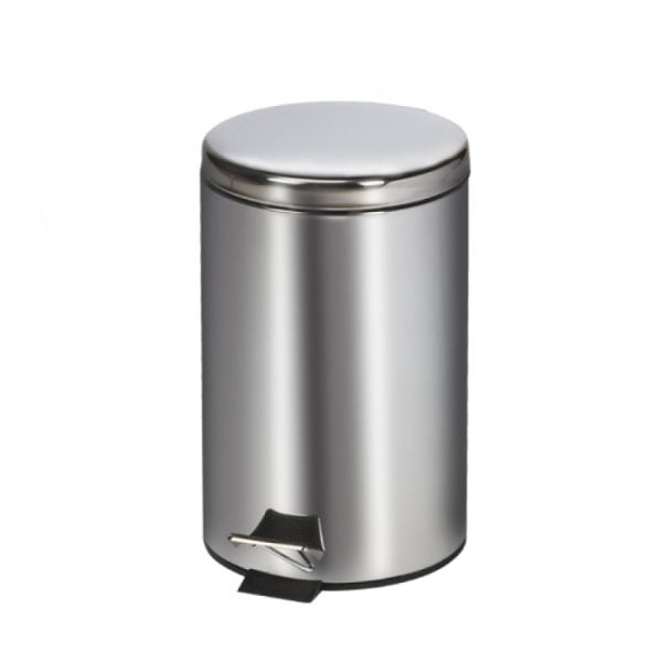 Round Stainless Steel Waste Receptacle