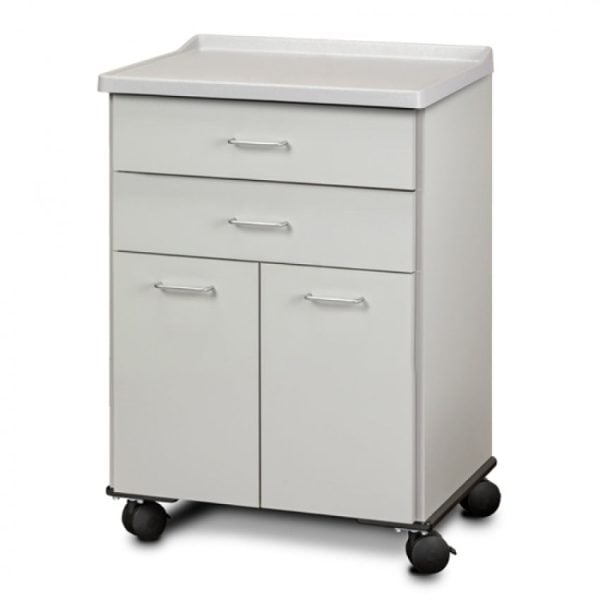 Fashion Finish, Molded Top, Mobile Treatment Cabinet with 2 Doors and 2 Drawers