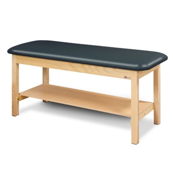 Flat Top, Classic Series, Straight Line Treatment Table with Full Shelf, 24in