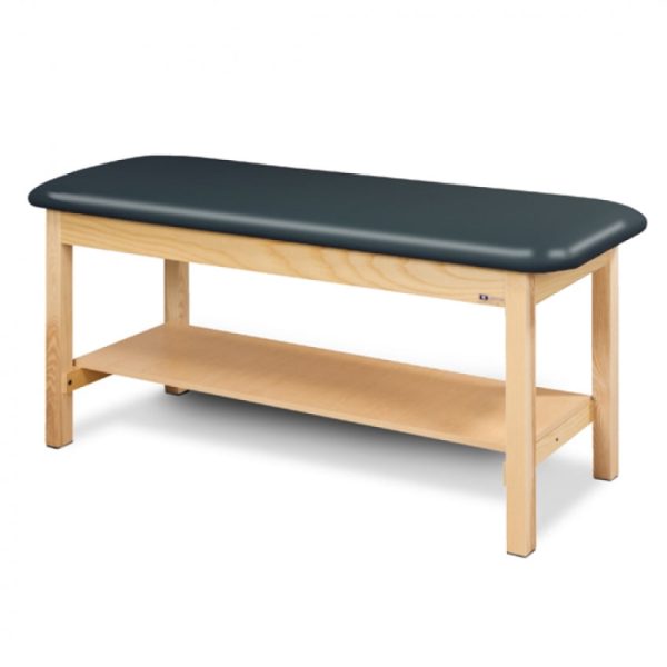 Flat Top, Classic Series, Straight Line Treatment Table with Full Shelf, 27in