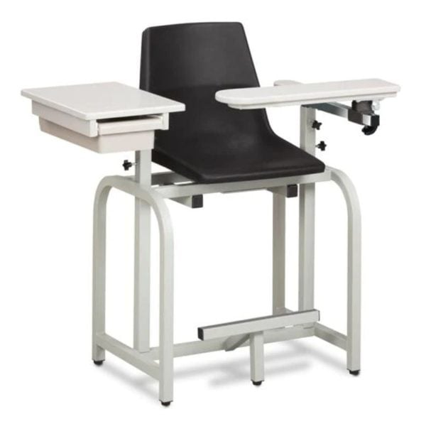 Standard Lab Series, Extra-Tall,Blood Drawing Chair with ClintonClean™ Flip Arm and Drawer