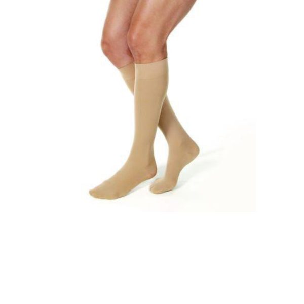 Closed-Toe Full Calf-Stockings, 30 to 40 mmHg, Beige