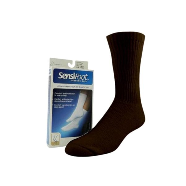 SensiFoot™ Diabetic Closed-Toe Knee High-Socks, 8-15 mmHg, Brown