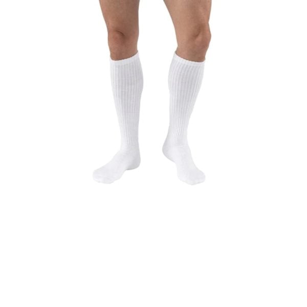 SensiFoot™ Diabetic Closed-Toe Knee High-Socks, 8-15 mmHg, White