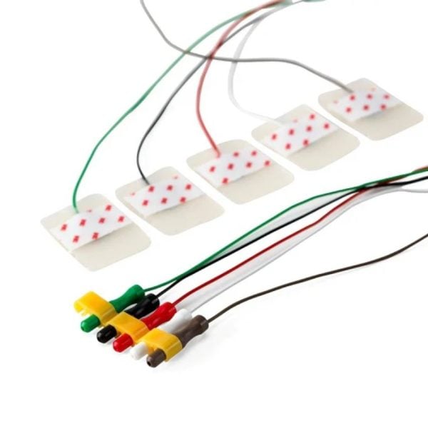 Red Dot ECG Monitoring Electrodes, Pre-Wired