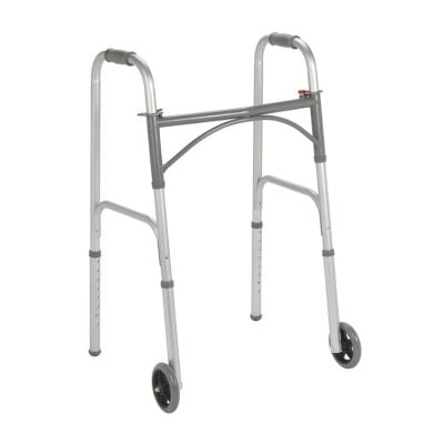 Folding Walker with Wheels - 1" Frame