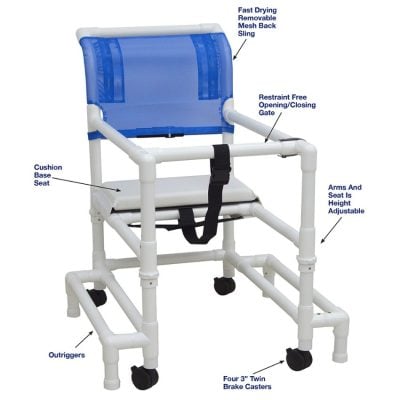 Total Walker with Outriggers - Adjustable Seat Height - 300 lb Capacity