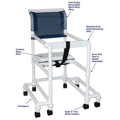 Tall Walker with Outriggers - Adjustable Seat Height - 300 lb Capacity